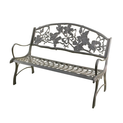 Butterfly Design Iron Bench