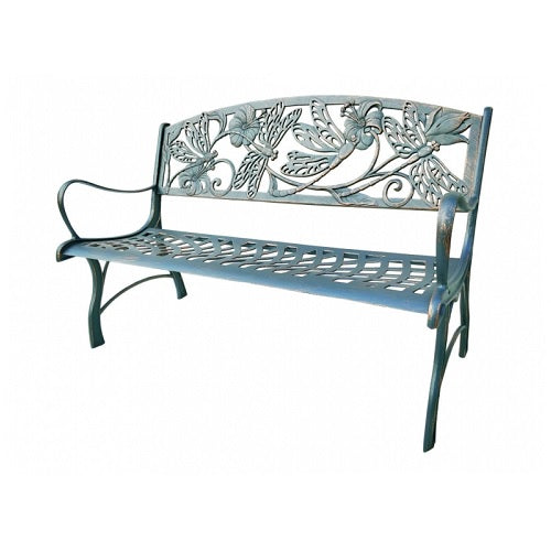 Dragonfly Design Iron Bench