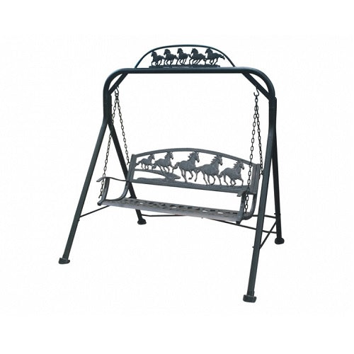 Running Horse Design Iron Swing