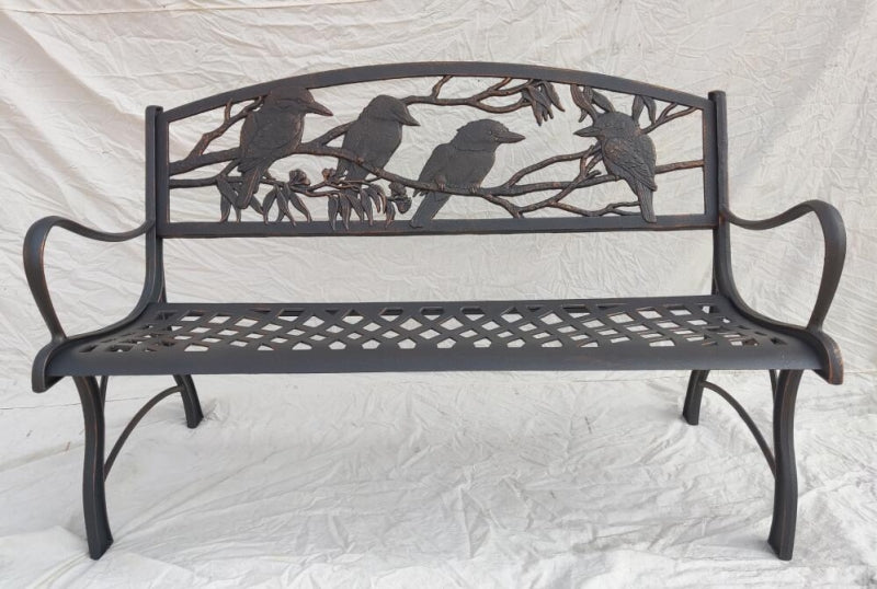 Kookaburra Design Cast Iron Bench