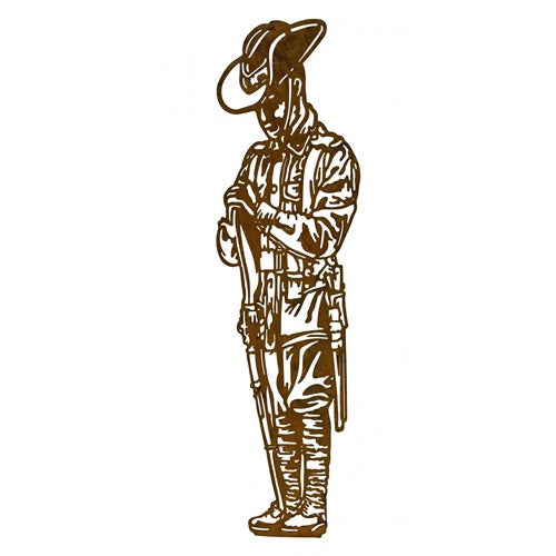 Lest We Forget Statue- Soldier Silhouette