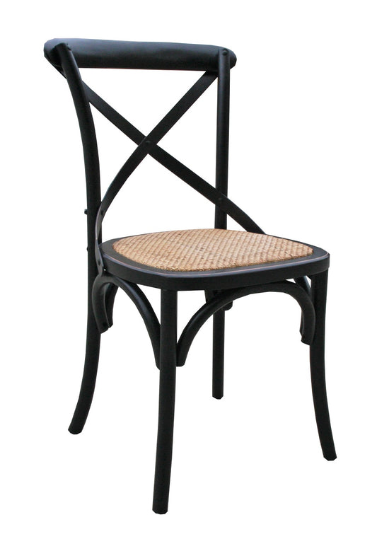 Cross Back Chairs- Black- Bella