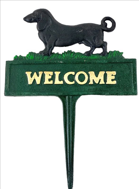 Dachshund Welcome Garden Stake