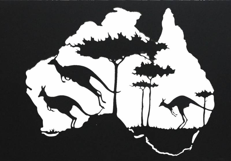 Kangaroo Hopping Wall Art