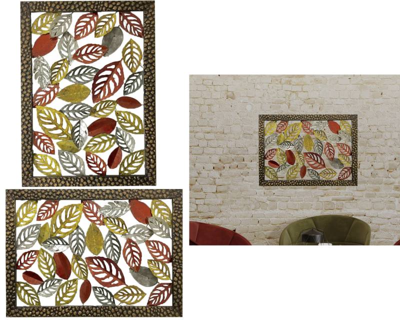 Galvanised Leaves - Wall Art