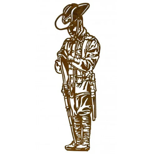 Lest We Forget Statue- Soldier Silhouette