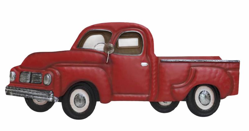 Red Metal Truck - Wall Art