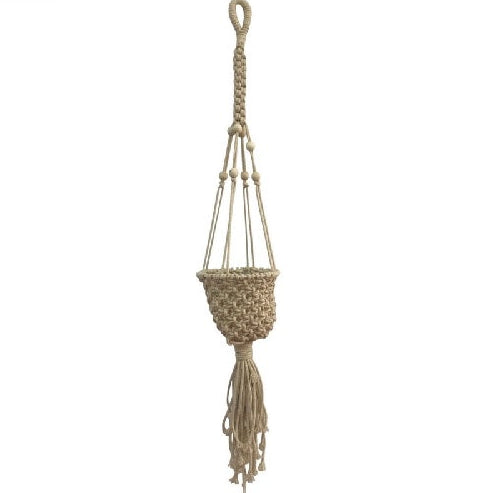 Gold Macrame Pot Holder