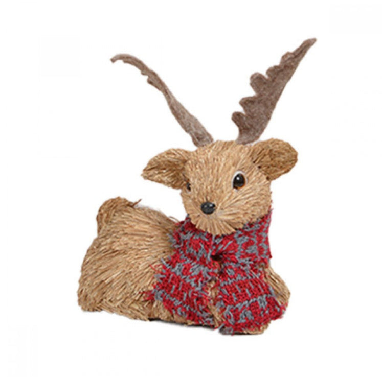 Xmas Elk - Straw 20cm