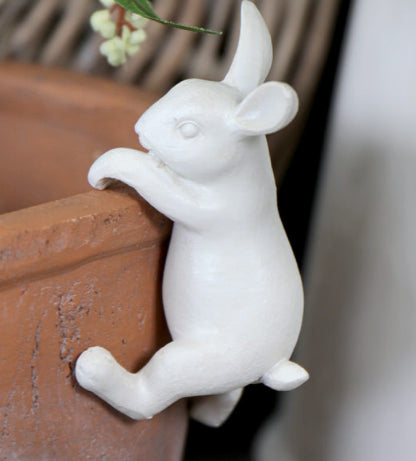 Rabbit Pot Hanger - White