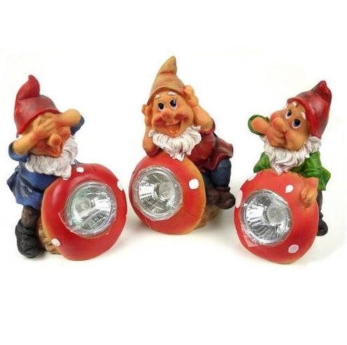 3 Wise Gnomes -Set of 3 - Solar