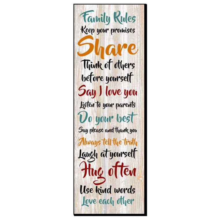 Family Rules Sign