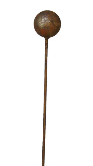 Rusty Ball Garden Stake