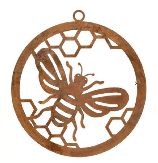 Bee Ring - Hanging- Corten Steel