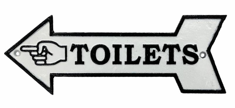 Toilet Arrow Sign
