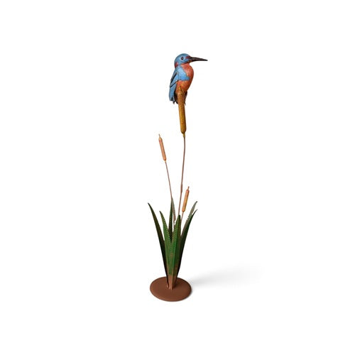 Kingfisher on Bulrush