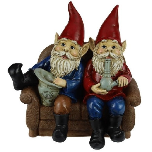 Cheeky Gnomes on Couch