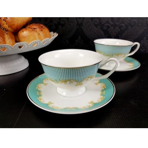 Pinstripe Tea Set For 2