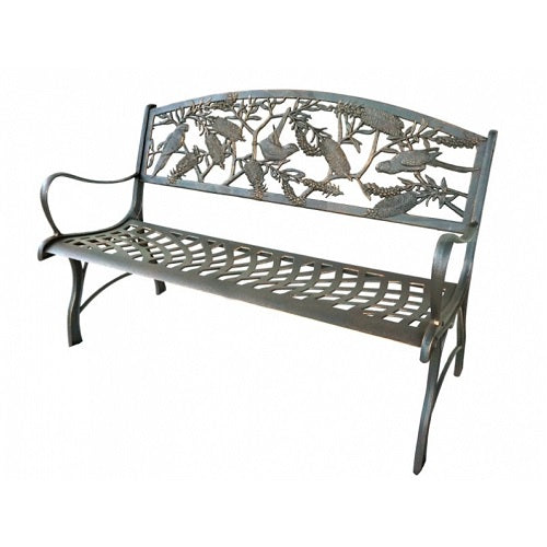 Rosella/ Bottle Brush Design Iron Bench