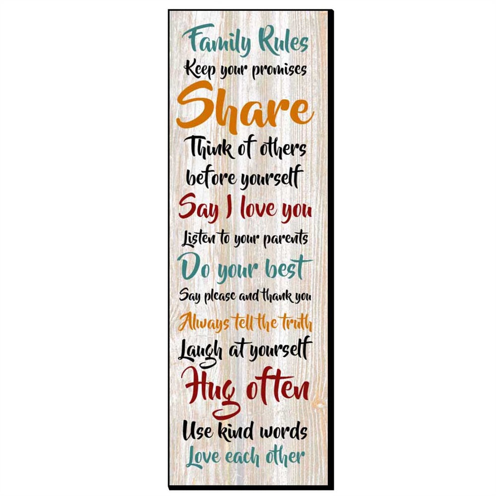 Family Rules Sign