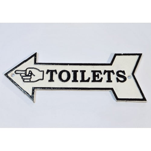 Toilet Arrow Sign