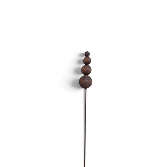 Rusty Ball Garden Stake 4 Levels