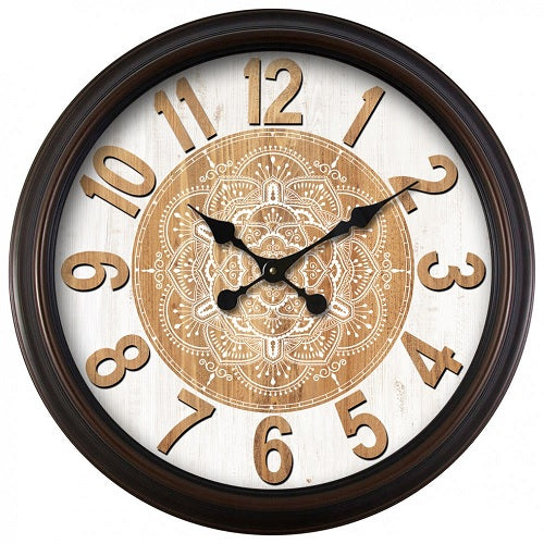 Mandala Clock - Brown