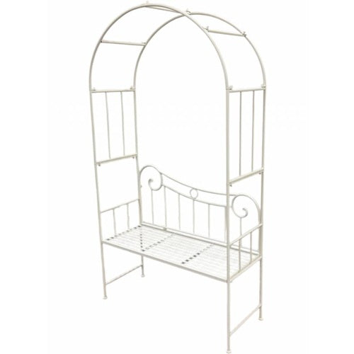 Arch With Bench - White
