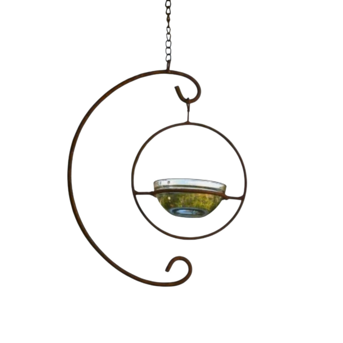 Hanging Bird Feeder w/Glass Bowl