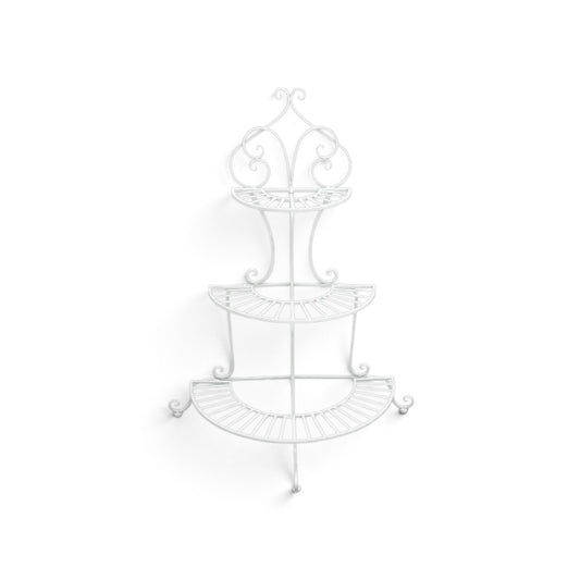 Plant Stand White- Half Round