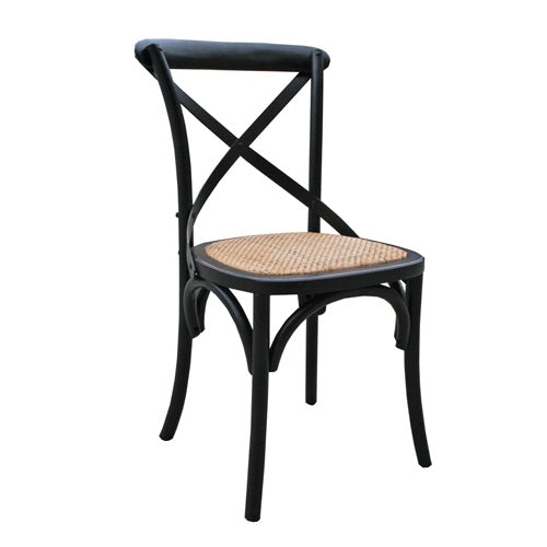 Bella Cross Back Chairs Black