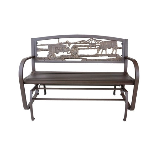 Farm Scene Glider Bench- Tube Steel/Iron
