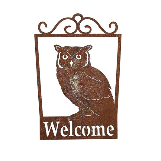 Owl Welcome Sign