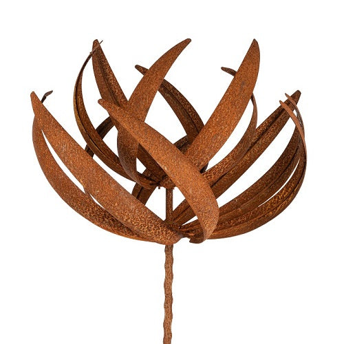 Lotus Rusty Wind Spinner