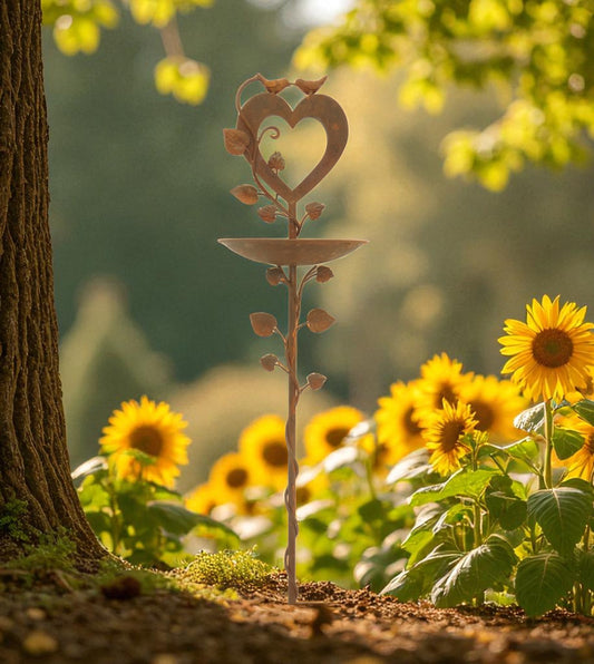 Heart Bird Feeder - Stake