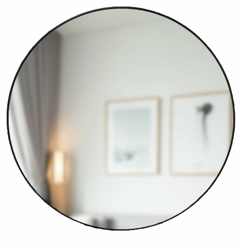 Round Mirror- Black Frame