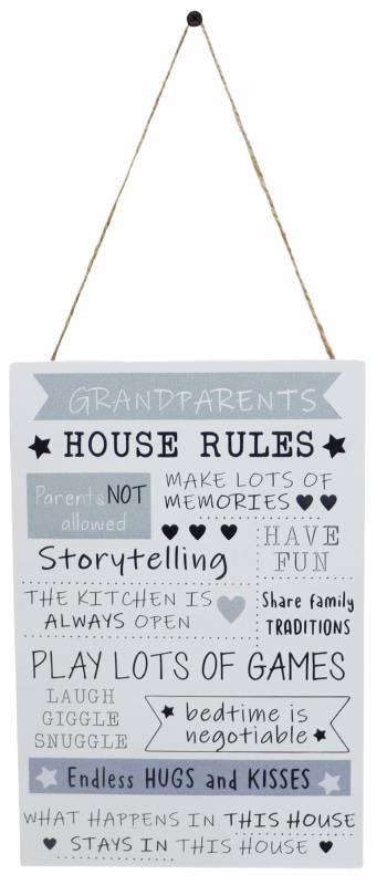 Grandparents House Rules Sign