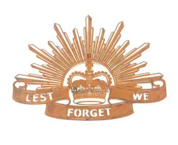 Lest we Forget-Shield (Rising Sun)