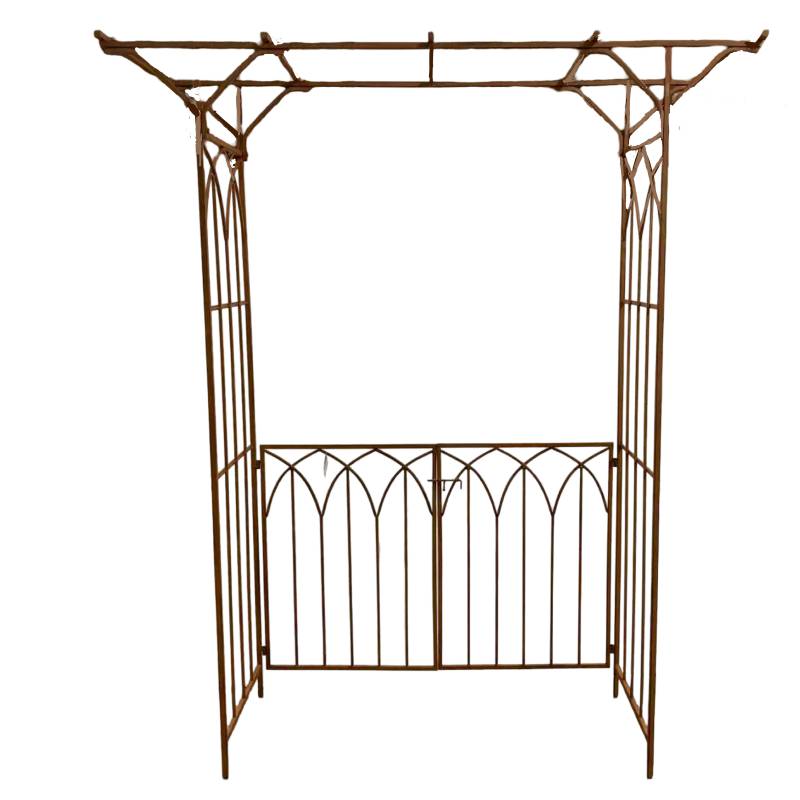 Garden Arch W/Gate- Rust- (Ruby)