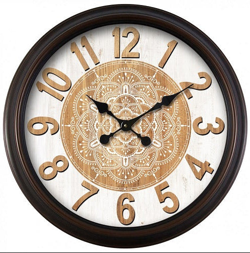 Mandala Clock - Brown