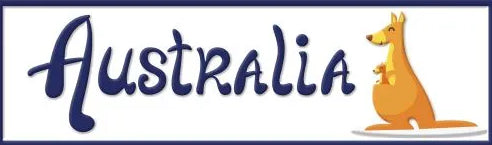 Australia With Kangaroo Wall Sign