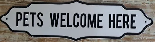 Pets Welcome Here Wall Sign