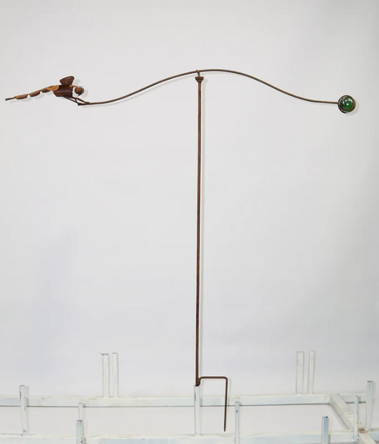 Dragonfly Balance with Glass Ball- Stake