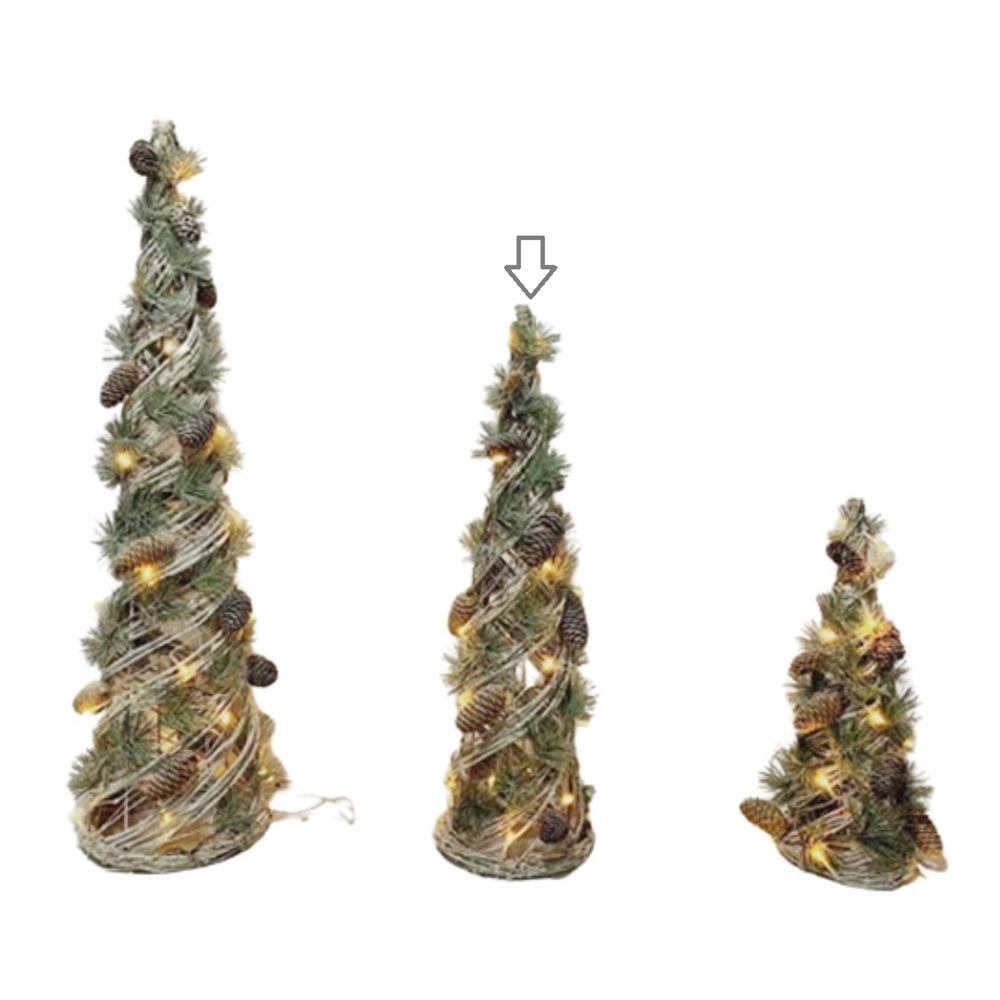 Xmas Tree-Twig Cone with 20 LED Lights