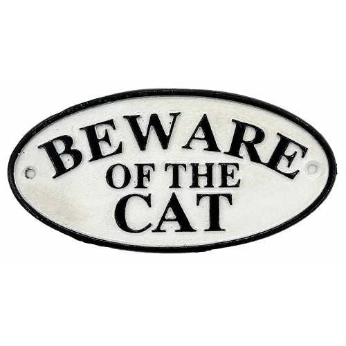 Beware of Cat-Wall Sign