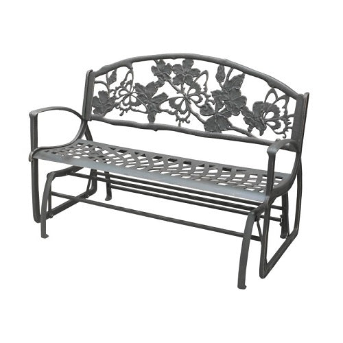 Butterflies Iron Glider Bench