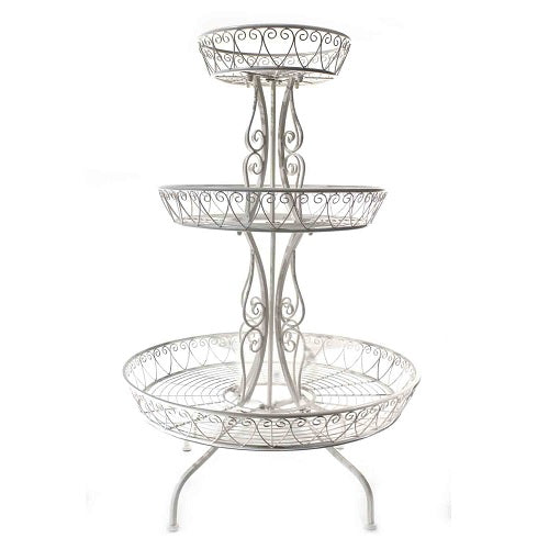 Plant Stand 3 Tiers White