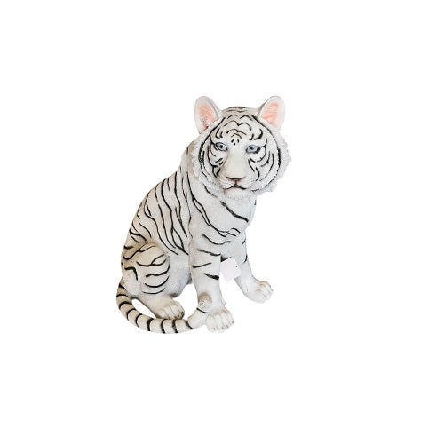 Sitting White Tiger Statue