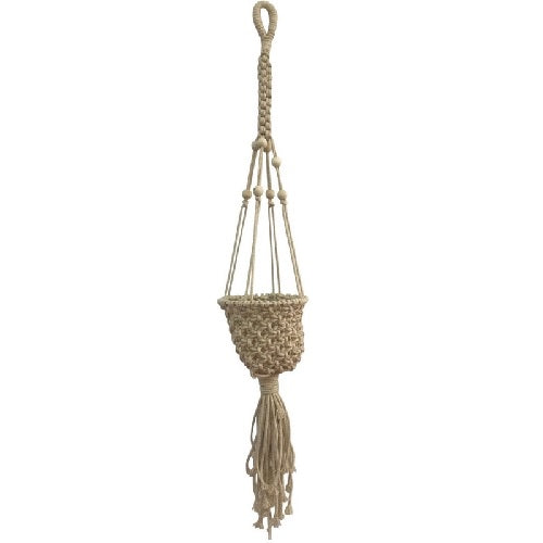 Gold Macrame Pot Holder